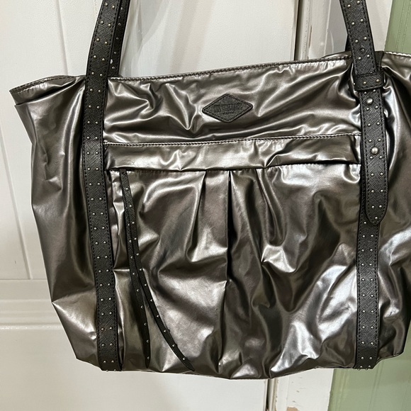MZ WALLACE METALLIC LEATHER AND NYLON TOTE - Picture 5 of 7